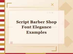 Graceful Script Fonts for Barber Shop Elegance
